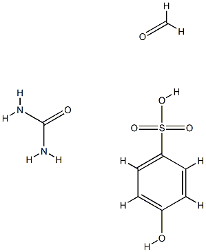 Benzenesulfonic acid, 4-hydroxy-, polymer with formaldehyde, compd. with urea 结构式