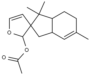 1',3',3'a,6',7',7'a-Hexahydro-1',1',5'-trimethylspiro[furan-3(2H),2'-[2H]inden]-2-ol acetate 结构式