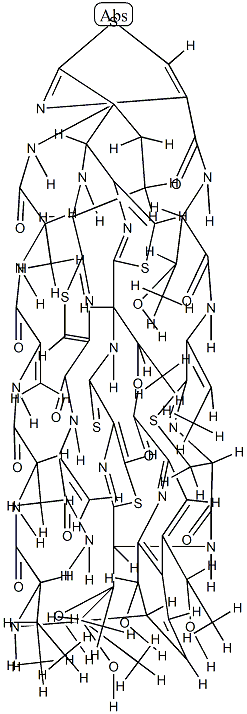 (5S)-26'-Deoxo-1',2',5,28-tetrahydro-26'-thioxo-21-de(1-carbamoylethenyl)siomycin A 结构式