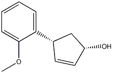 2-Cyclopenten-1-ol,4-(2-methoxyphenyl)-,(1R,4S)-rel-(9CI) 结构式