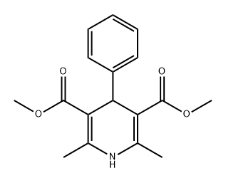 1,4-dihydro-2,6-dimethyl-4-phenyl-3,5-pyridinecarboxylic acid dimethyl ester 结构式