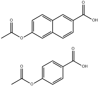 6-(乙酰氧基)-2-萘甲酸与4-(乙酰氧基)苯甲酸的聚合物 结构式