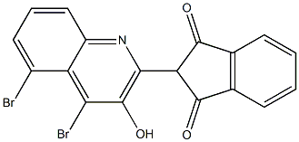 2-(AR-4-二溴-3-羟甲基-2(1H)-喹啉亚基)-1H-茚-1,3(2H)-二酮 结构式