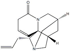 (1R,11aR)-3aα,4,5,6-Tetrahydro-1β-(2-propenyl)-3H-2β,5β-methano-1H-pyrrolo[3,4-i]quinolizin-8(9H)-one 结构式