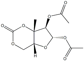 3-C-Methyl-β-D-xylofuranose 1,2-diacetate 3,5-carbonate 结构式