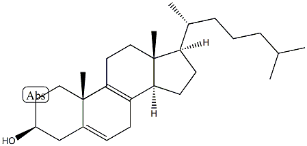 CHOLESTA-5,8(9)-DIEN-3-OL;8(9)-DEHYDROCHOLESTEROL 结构式