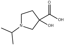 3-Pyrrolidinecarboxylicacid,3-hydroxy-1-(1-methylethyl)-(9CI) 结构式