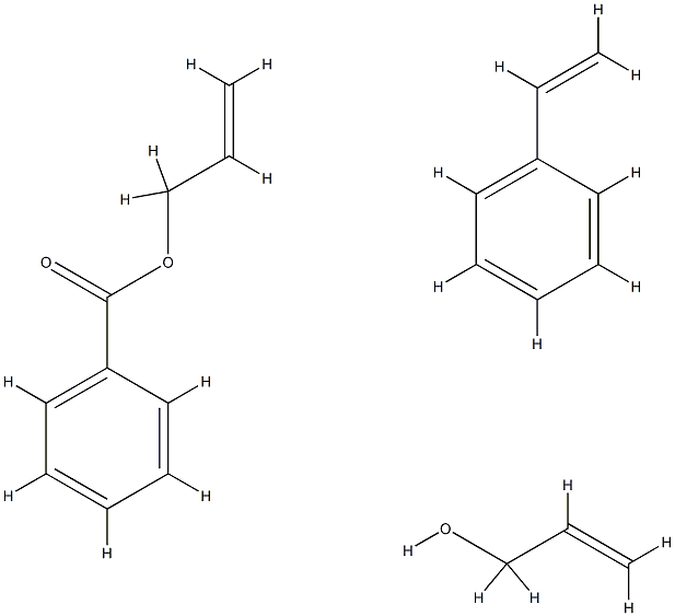 Benzoic acid, 2-propenyl ester, polymer with ethenylbenzene and 2-propen-1-ol 结构式