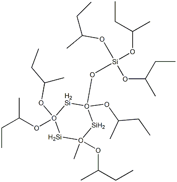 Silicic acid tris(1-methylpropyl)4-methyl-2,4,6,6-tetrakis(1-methylpropoxy)cyclohexanetrisiloxane-2-yl ester 结构式