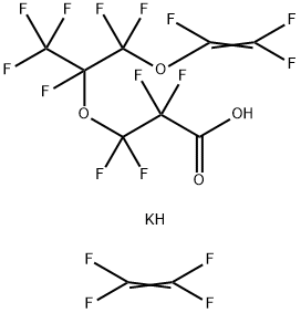 3-[1-[二氟[(三氟乙烯基)氧]甲基]-1,2,2,2-四氟乙氧基]-2,2,3,3-四氟-丙酸、四氟乙烯的聚合物钾盐 结构式