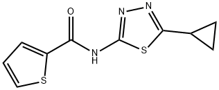 2-Thiophenecarboxamide,N-(5-cyclopropyl-1,3,4-thiadiazol-2-yl)-(9CI) 结构式