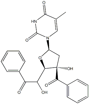3'',5''-Dibenzoylthymidine 结构式