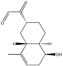 (2R)-1,2β,3,4,4a,5,6,8aβ-Octahydro-5β-hydroxy-4aα,8-dimethyl-α-methylene-2-naphthaleneacetaldehyde 结构式