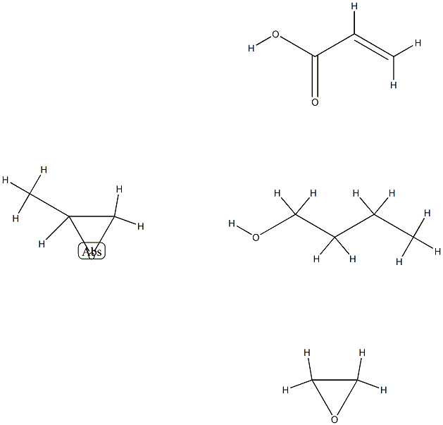 2-丙烯酸与甲基环氧乙烷的聚合物和环氧乙烷单丁基醚的聚合物 结构式