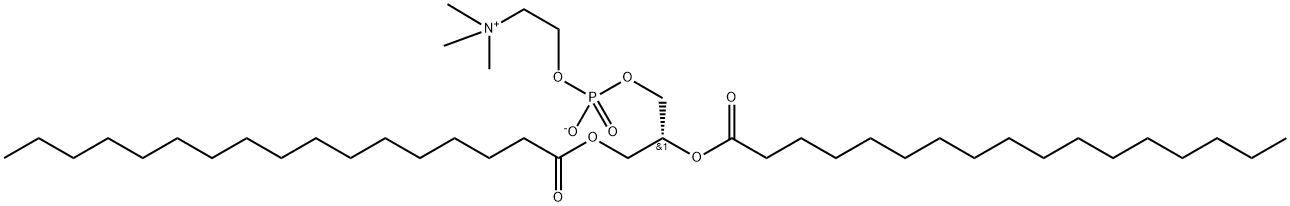3-二(十七碳酰氧基)丙基2-(三甲基铵基)乙基磷酸酯 结构式