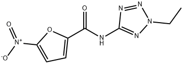 2-Furancarboxamide,N-(2-ethyl-2H-tetrazol-5-yl)-5-nitro-(9CI) 结构式