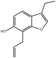 6-Benzofuranol,3-ethyl-7-(2-propenyl)-(9CI) 结构式