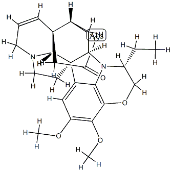 6,7-Didehydro-22α-ethyl-15,16-dimethoxyobscurinervan-21-one 结构式