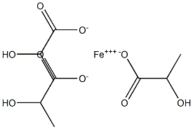 2-Hydroxypropanoic acid/iron,(1:x) salt 结构式