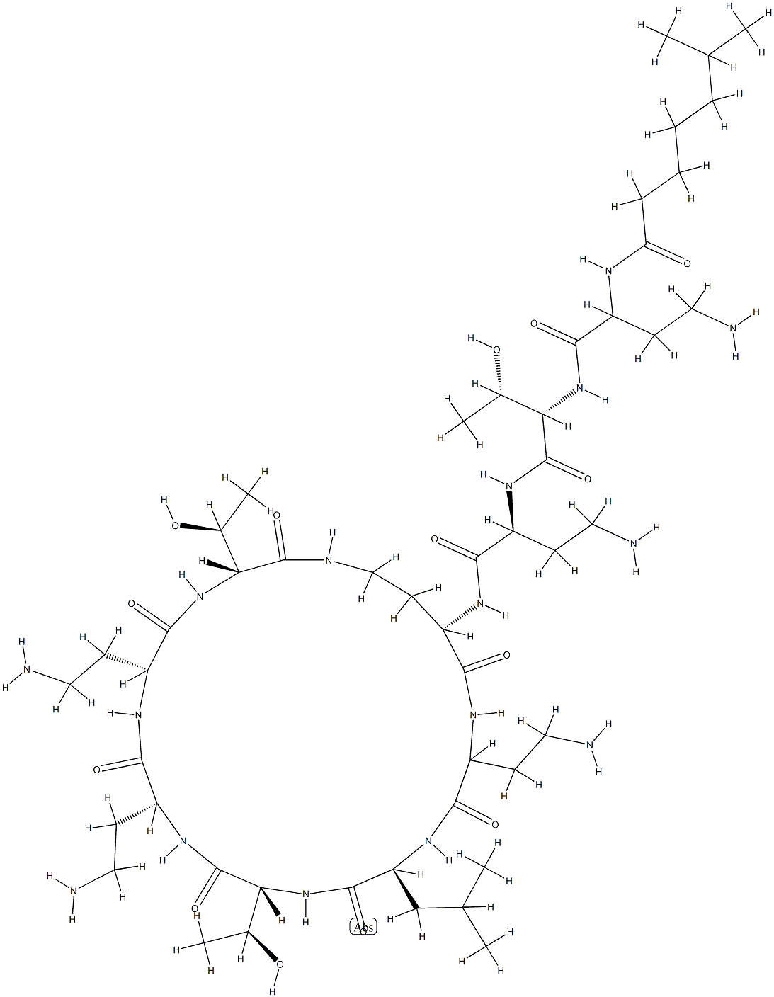 Polymikin E2, 7-L-treonin 结构式