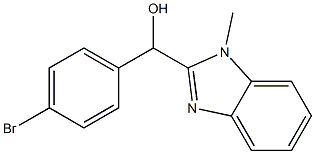 α-(1-Methyl-1H-benzimidazole-2-yl)-4-bromobenzyl alcohol 结构式