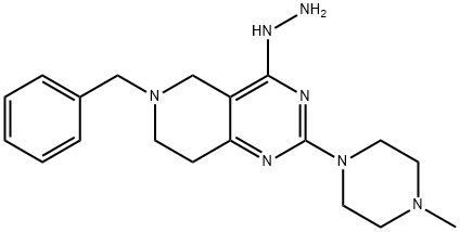 [4-benzyl-9-(4-methylpiperazin-1-yl)-4,8,10-triazabicyclo[4.4.0]deca-7 ,9,11-trien-7-yl]hydrazine 结构式
