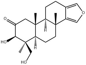 3β-Hydroxy-4β-hydroxymethyl-4,8-dimethyl-18-nor-16-oxa-5α-androsta-13(17),14-dien-2-one 结构式