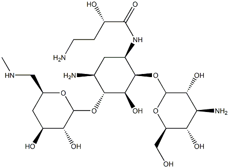 4'-deoxy-6'-N-methylamikacin 结构式