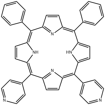 5,10-二苯基-15,20-二(4-吡啶基)-21H,23H-卟吩 结构式