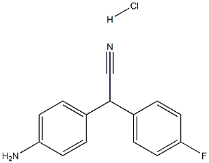 (±)-2-(p-aminophenyl)-2-(p-fluorophenyl)acetonitrile monohydrochloride 结构式