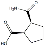 Cyclopentanecarboxylic acid, 2-(aminocarbonyl)-, (1R,2S)-rel-(-)- (9CI) 结构式