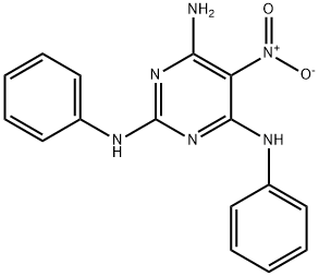 5-nitro-N~2~,N~4~-diphenylpyrimidine-2,4,6-triamine 结构式