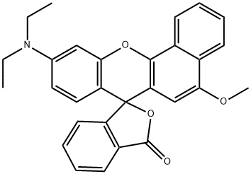 10-(diethylamino)-5-methoxyspiro[7H-benzo[c]xanthene-7,1'(3'H)-isobenzofuran]-3'-one 结构式