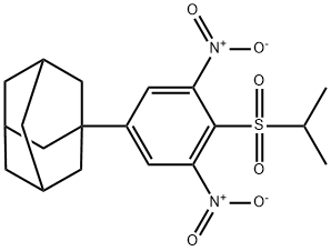 1-[4-[(1-Methylethyl)sulfonyl]-3,5-dinitrophenyl]tricyclo[3.3.1.13,7]decane 结构式