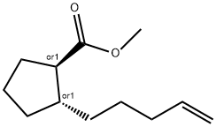 Cyclopentanecarboxylic acid, 2-(4-pentenyl)-, methyl ester, (1R,2R)-rel- (9CI) 结构式