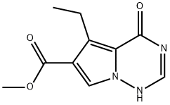 Pyrrolo[2,1-f][1,2,4]triazine-6-carboxylic acid, 5-ethyl-1,4-dihydro-4-oxo-, methyl ester (9CI) 结构式