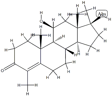 (8S,9S,10R,11S,13S,14S,17S)-11,17-dihydroxy-4,10,13,17-tetramethyl-2,6 ,7,8,9,11,12,14,15,16-decahydro-1H-cyclopenta[a]phenanthren-3-one 结构式