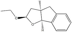 2H-Indeno[1,2-b]furan,2-ethoxy-3,3a,4,8b-tetrahydro-3a-methyl-,(2R,3aR,8bS)-rel-(9CI) 结构式