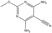 5-Pyrimidinecarbonitrile,4,6-diamino-2-methoxy-(9CI) 结构式