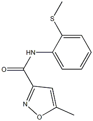 3-Isoxazolecarboxamide,5-methyl-N-[2-(methylthio)phenyl]-(9CI) 结构式