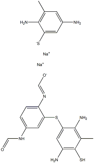 Formamide, N,N'-1,4-phenylenebis-, reaction products with 4-methyl-1,3-benzenediamine and sulfur, leuco derivs. 结构式