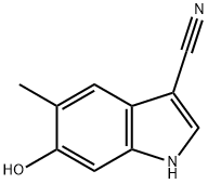 7,6-Hydroxy-5-Methyl-1H-indole-3-carbonitrile 结构式