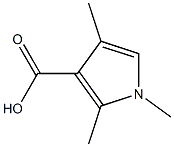 1,2,4-三甲基-1H-吡咯-3-羧酸 结构式