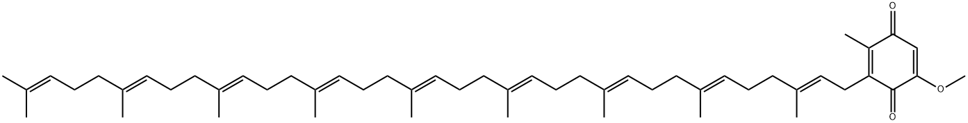 3-[(2E,6E,10E,14E,18E,22E,26E,30E)-3,7,11,15,19,23,27,31,35-Nonamethyl-2,6,10,14,18,22,26,30,34-hexatriacontanonenyl]-5-methoxy-2-methyl-2,5-cyclohexadiene-1,4-dione 结构式