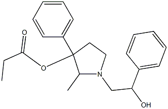 1-(β-Hydroxyphenethyl)-2-methyl-3-phenylpyrrolidin-3-ol 3-propionate 结构式