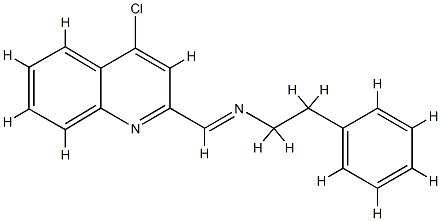 N-[(4-chloro-2-quinolinyl)methylene]-N-(2-phenylethyl)amine 结构式