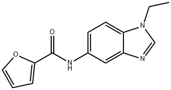 2-Furancarboxamide,N-(1-ethyl-1H-benzimidazol-5-yl)-(9CI) 结构式
