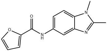 2-Furancarboxamide,N-(1,2-dimethyl-1H-benzimidazol-5-yl)-(9CI) 结构式