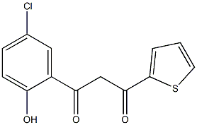1-(5-氯-2-羟基苯基)-3-(2-噻吩基)-1,3-丙二酮 结构式