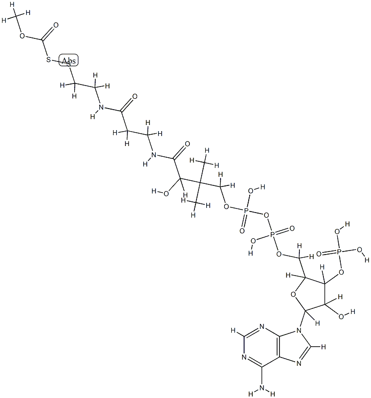 methoxycarbonyl-coenzyme A disulfide 结构式